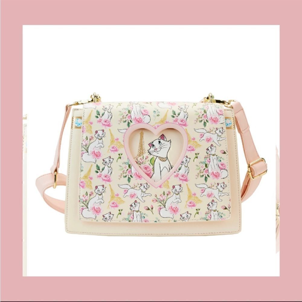 Loungefly Aristocats Duchess in Paris Floral AOP Crossbody (Exclusive)